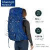 Osprey Ariel 65L Women’s Backpacking Backpack, Black, WM/L, Extended Fit(Ceramic Blue)