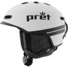 PRET Cynic Ski & Snowboard Helmet | MIPS Protection | Ultra-Lightweight ACT Construction | Ripcord360 Fit System(White Stripe)