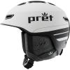 PRET Fury Ski & Snowboard Snow Helmet | Level C Ventilation | MIPS Impact Protection | Ripcord360 Fit & Fidlock Buckle(White Stripe)