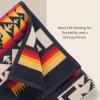Pendleton Chief Joseph Jacquard Wool Blanket 64″ x 80″, Reversible Throw Blanket, Wool Felt Binding, Breathable, Napped for Softness, Great for Home and Travel(Chief Joseph  Aegean)