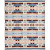 Pendleton Chief Joseph Jacquard Wool Blanket 64″ x 80″, Reversible Throw Blanket, Wool Felt Binding, Breathable, Napped for Softness, Great for Home and Travel(Rosewood)