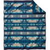 Pendleton Chief Joseph Jacquard Wool Blanket 64″ x 80″, Reversible Throw Blanket, Wool Felt Binding, Breathable, Napped for Softness, Great for Home and Travel(Chief Joseph  Aegean)