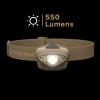 Princeton Tec Vizz Headlamp 550 Lumen Dimmable LED, IPX7 Water Resistance, Essential Outdoor Accessory for Hiking, Backpacking, Camping, Running, and Safety Preparedness, Green, New Version(Tan)