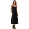 RHYTHM Women’s Classic Shirred Midi Dress(Black)