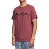 RVCA Mens Red Stitch Graphic Crew T-Shirt(Big Oxblood Red)