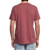 RVCA Mens Red Stitch Graphic Crew T-Shirt(Big Oxblood Red)