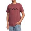 RVCA Mens Red Stitch Graphic Crew T-Shirt(Big Oxblood Red)