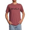 RVCA Mens Red Stitch Graphic Crew T-Shirt(Big Oxblood Red)