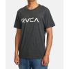 RVCA Mens Red Stitch Graphic Crew T-Shirt(Black/White S125)