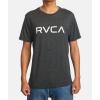 RVCA Mens Red Stitch Graphic Crew T-Shirt(Black/White S125)