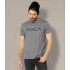 RVCA Mens Red Stitch Graphic Crew T-Shirt(Smoke Black S125)