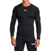 RVCA Mens Sport Compression Athletic Breathable Long Sleeve Tee(Black 231)