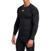 RVCA Mens Sport Compression Athletic Breathable Long Sleeve Tee(Black 231)