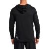 RVCA Men’s Sport Vent Long Sleeve Crew Neck T-Shirt(Black (Hooded))