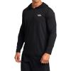 RVCA Men’s Sport Vent Long Sleeve Crew Neck T-Shirt(Black (Hooded))
