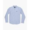 RVCA Men’s Thatll Do Stretch Long Sleeve Woven Button Front Shirt(Oxford Blue)