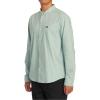 RVCA Men’s Thatll Do Stretch Long Sleeve Woven Button Front Shirt(That’ll Do Micro Stripe | Green Haze)
