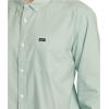 RVCA Men’s Thatll Do Stretch Long Sleeve Woven Button Front Shirt(That’ll Do Micro Stripe | Green Haze)