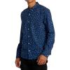 RVCA Men’s Thatll Do Stretch Long Sleeve Woven Button Front Shirt(That’ll Do Print | Dark Denim)