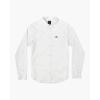 RVCA Men’s Thatll Do Stretch Long Sleeve Woven Button Front Shirt(White)