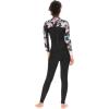 Roxy Womens 3/2mm Swell Series Back Zip Fullsuit Wetsuit(Anthracite Paradise Found S)
