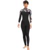 Roxy Womens 3/2mm Swell Series Back Zip Fullsuit Wetsuit(Anthracite Paradise Found S)