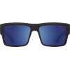 SPY Optic Cyrus, Square Sunglasses, Color and Contrast Enhancing Lenses(Soft Matte Black/Bronze With Light Blue Spectra)
