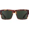 SPY Optic Cyrus, Square Sunglasses, Color and Contrast Enhancing Lenses(Soft Matte Camo Tort/Happy Gray/Green)