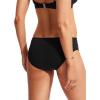 Seafolly Women’s Multi Strap Hipster Full Coverage Bikini Bottom Swimsuit(Eco Collective Black)