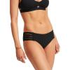 Seafolly Women’s Multi Strap Hipster Full Coverage Bikini Bottom Swimsuit(Eco Collective Black)