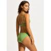 Seafolly Women’s Multi Strap Hipster Full Coverage Bikini Bottom Swimsuit(Eco Collective Sage)