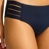 Seafolly Women’s Multi Strap Hipster Full Coverage Bikini Bottom Swimsuit(Eco Collective True Navy)