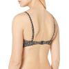Seafolly Women’s Standard Bralette Bikini Top Swimsuit with Clip Back(Safari Spot Black)