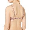 Seafolly Women’s Standard Bralette Bikini Top Swimsuit with Clip Back(Safari Spot Rose Sands)