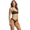 Seafolly Women’s Standard Bralette Bikini Top Swimsuit with Clip Back(Sea Dive Black)