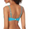 Seafolly Women’s Standard Bralette Bikini Top Swimsuit with Clip Back(Sea Dive Blue Grass)