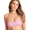 Seafolly Women’s Standard Bralette Bikini Top Swimsuit with Clip Back(Sea Dive Parfait Pink)