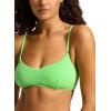 Seafolly Women’s Standard Bralette Bikini Top Swimsuit with Clip Back(Sea Dive Summer Green)