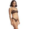 Seafolly Women’s Standard Bralette Bikini Top Swimsuit with Clip Back(Sea Dive Tiramisu)