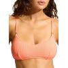 Seafolly Women’s Standard Bralette Bikini Top Swimsuit with Clip Back(Seadive Peach Pink)