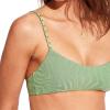 Seafolly Women’s Standard Bralette Bikini Top Swimsuit with Clip Back(Second Wave Palm Green)