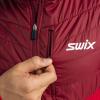 Swix Men’s Dynamic Hybrid Breathable Windproof Active Outdoor Cross Country Skiing Winter Sports Insulated Jacket(Rhubarb Red/Swix Red)