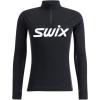 Swix Men’s Racex Classic Half Zip Long Sleeve Quick-Drying Stretch Slim Fit Baselayer Top(Black/Phantom)