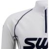 Swix Men’s Racex Classic Half Zip Long Sleeve Quick-Drying Stretch Slim Fit Baselayer Top(Bright White/Dark Navy)