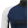 Swix Men’s Racex Classic Half Zip Long Sleeve Quick-Drying Stretch Slim Fit Baselayer Top(Dark Navy/Bright White)
