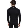 Swix Men’s Racex Half Zip Wind-Resistant Quick-Drying Slim Fit Long Sleeve Baselayer Top(Black)