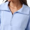 TravisMathew Women’s Skyloft Soft 1/2 Zip(Brunnera Blue)