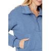 TravisMathew Women’s Skyloft Soft 1/2 Zip(Heather Moonlight Blue)