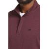TravisMathew mens Cloud Quarter Zip 2.0(Heather Dark Red)