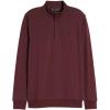 TravisMathew mens Cloud Quarter Zip 2.0(Heather Dark Red)